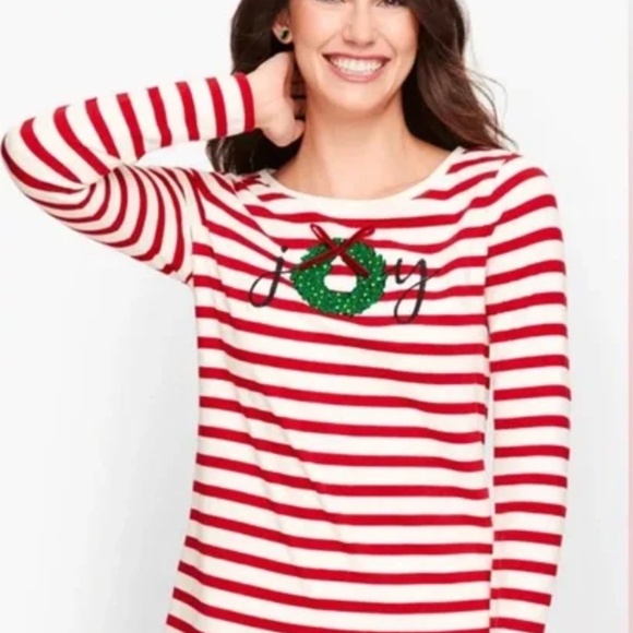Talbots Tops - Talbots Red and White Striped Top